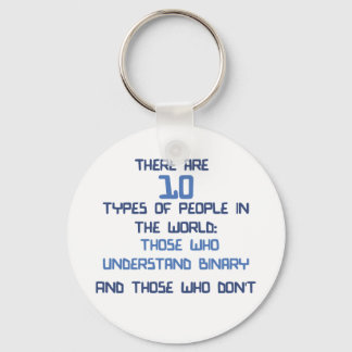 binary joke key ring