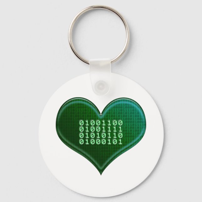 Binary LOVE Key Ring (Front)