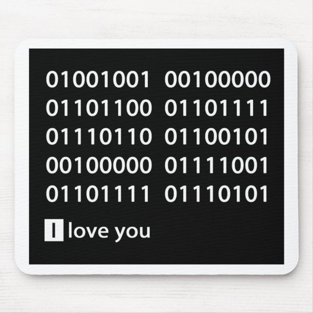 Binary Love Mouse Pad (Front)