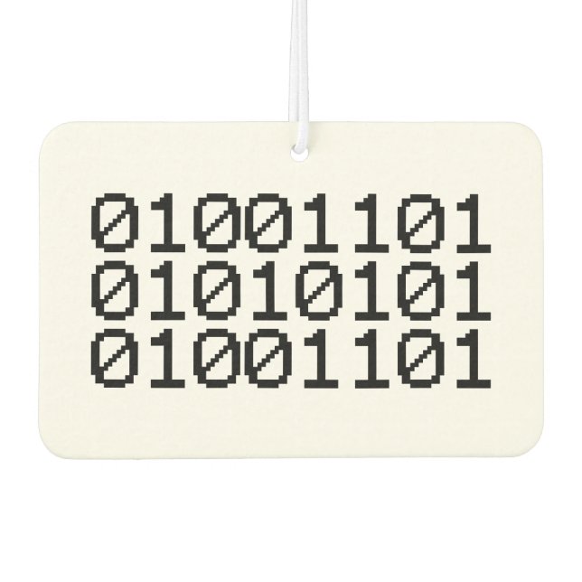 BINARY MUM CAR AIR FRESHENER (Front)