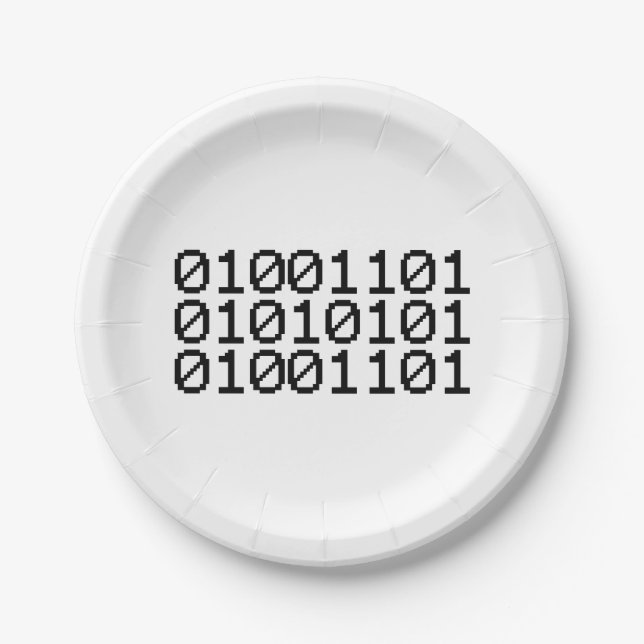 BINARY MUM PAPER PLATE (Front)
