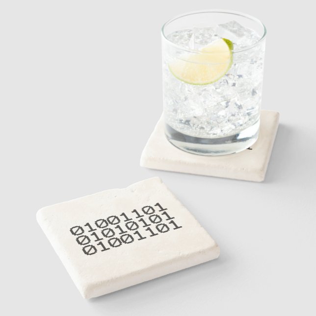 BINARY MUM STONE COASTER (Side)