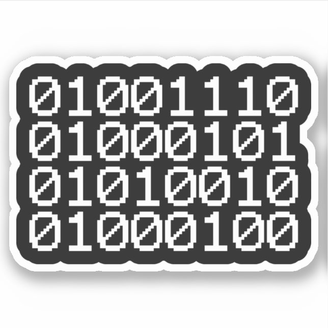 BINARY NERD STICKER (Front)