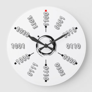 Binary Numerals Large Clock