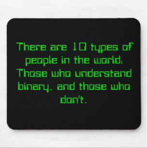 Binary People Mouse Pad