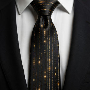 Binary Rain Tie