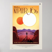 Binary Star System Astronaut on Exoplanet Kepler 1