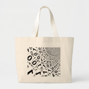 BINARY SYSTEM LARGE TOTE BAG