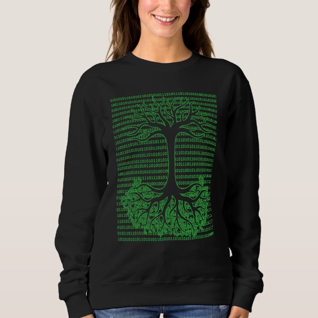 Binary Tree Computer Geek Mathematician Programmin Sweatshirt (Front)