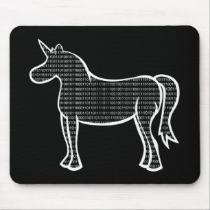 Binary Unicorn Mouse Pad