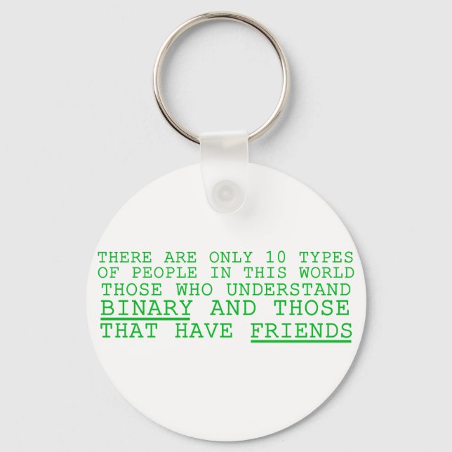 Binary vs. Friends Key Ring (Front)