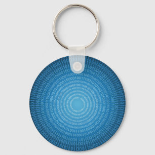 Binary World Key Ring