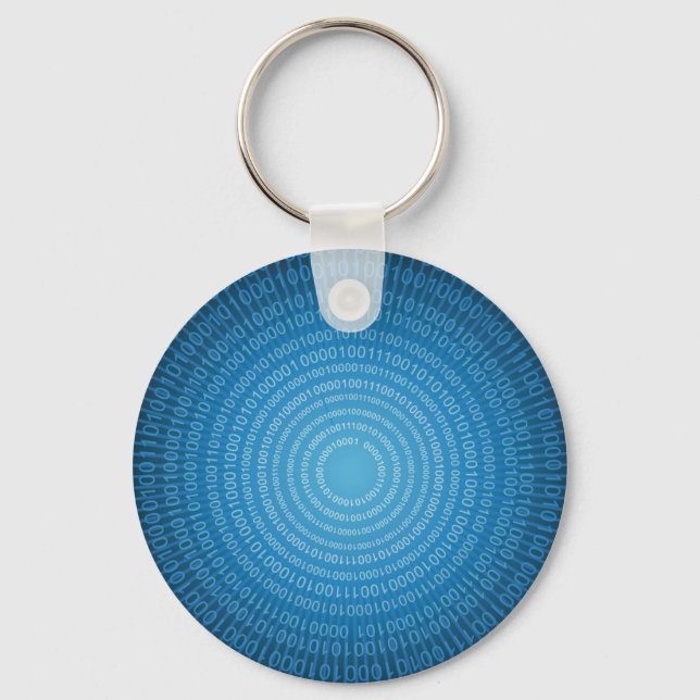Binary World Key Ring (Front)