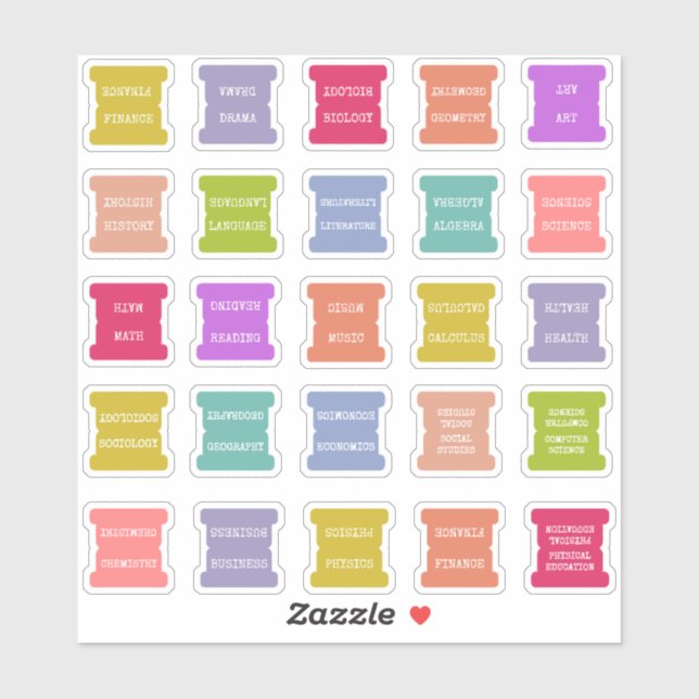 Binder Dividers For School Teacher Index Tabs  (Sheet)