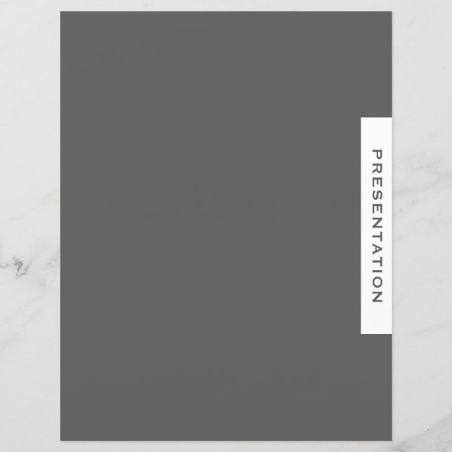 Binder Section Divider | Presentation | Grey (Front)