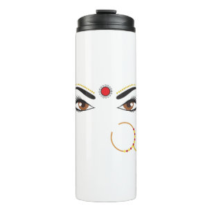 Bindhi Indian Desi Culture Girly traditional Nose Thermal Tumbler