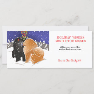BINDI ALL I WANT FOR XMAS Chow customise Holiday Card