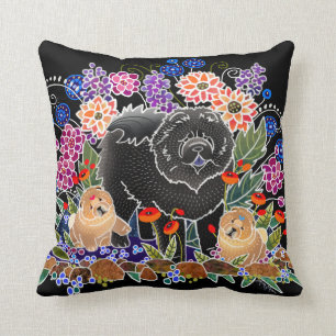 BINDI GARDEN PARTY - Chow pillow (black)