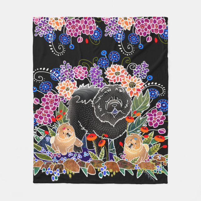BINDI GARDEN PARTY  - fleece throw (Front)