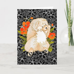 BINDI MINGSIE cream chow greeting cards