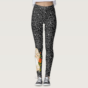 BINDI MINGSIE cream chow leggings-look at the back Leggings