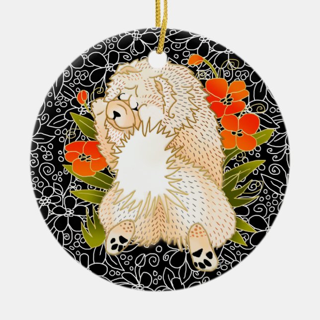 BINDI MINGSIE CREAM CHOW ORNAMENT (Front)