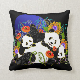 BINDI PANDAS pillow-change background colour Cushion