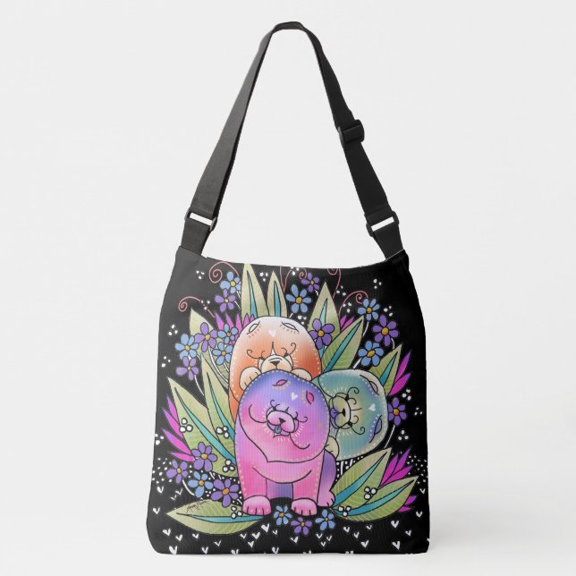 BINDI PLAYDATE Chow crossbody or tote bags (Front)