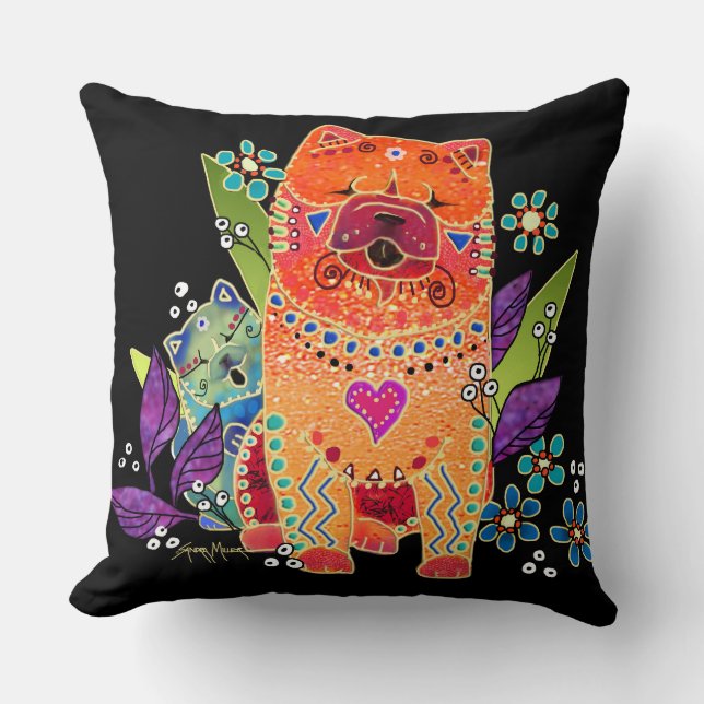 BINDI smooth chow family Cushion (Front)