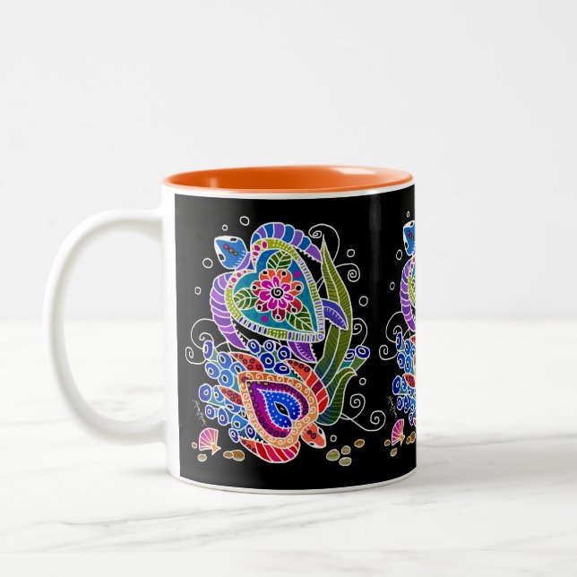BINDI TURTLE mug  choose background and style (Left)