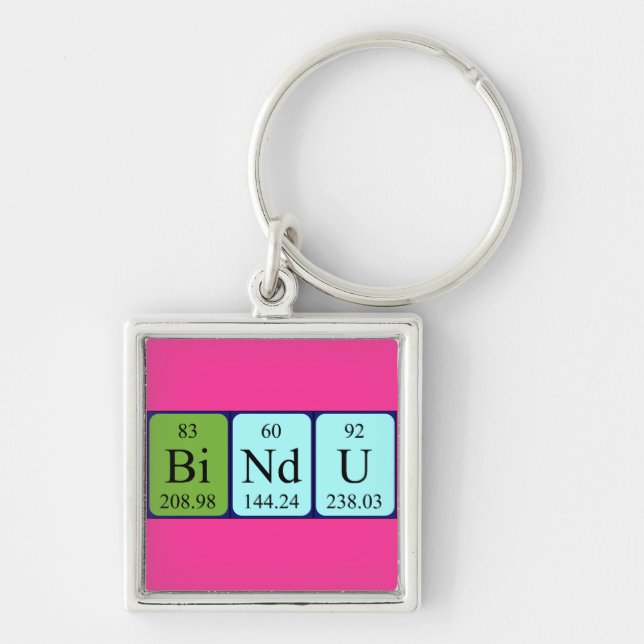 Bindu periodic table name keyring (Front)