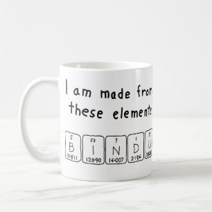 Bindu periodic table name mug