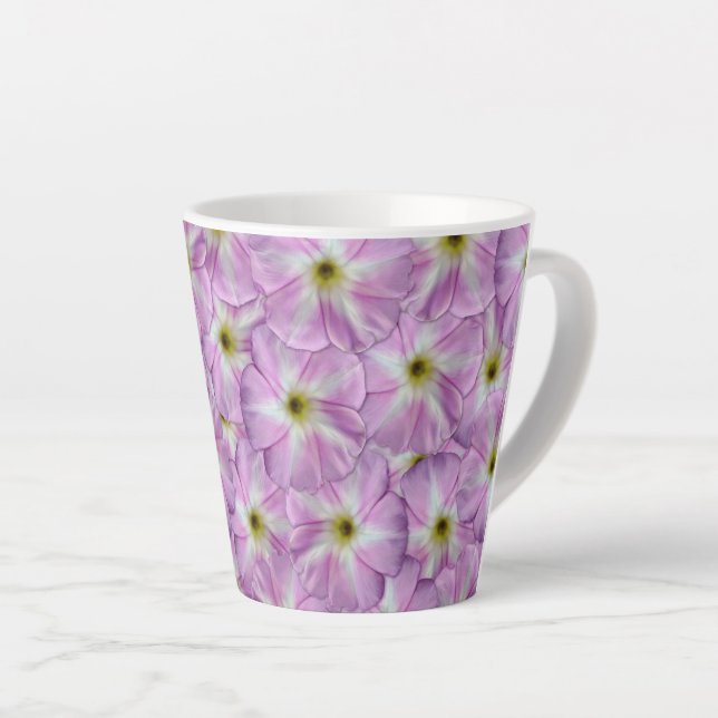 Bindweed Seamless Pattern Latte Mug (Right Angle)