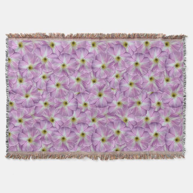 Bindweed Seamless Pattern Throw Blanket (Front)