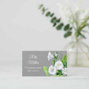 Bindweed white flower business card