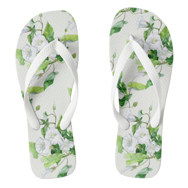Bindweed white flower thongs (Footbed)