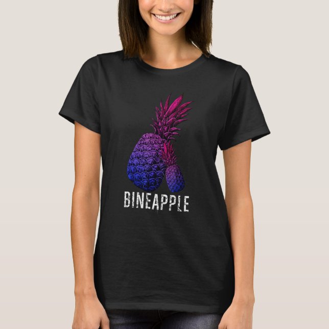 Bineapple Pineapple Bisexual Pride Bisexuality Fla T-Shirt (Front)
