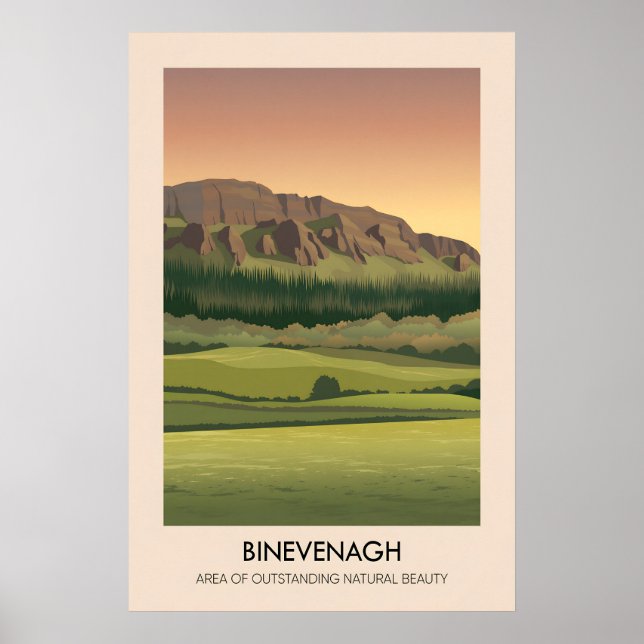 Binevenagh AONB Travel Poster (Front)