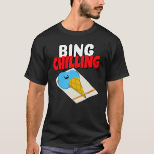 Bing Chilling Ice Cream Meme Melting Ice Cream Con T-Shirt