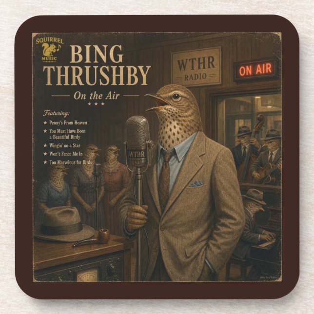 Bing Thrushby Album: a Parody Coaster (Front)