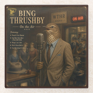 Bing Thrushby Album: a Parody Glass Coaster