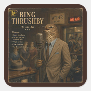 Bing Thrushby Album: a Parody Square Sticker