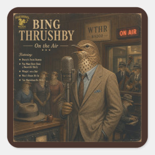 Bing Thrushby Album: a Parody Square Sticker