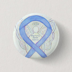Binge Eating Disorder Awareness Ribbon Angel Pin