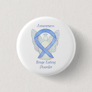 Binge Eating Disorder Awareness Ribbon Angel Pin