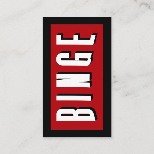 Binge Series Flix Business Card (Front)