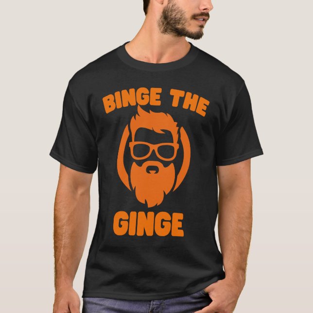 Binge The Ginge  Red Head Ginger T-Shirt (Front)