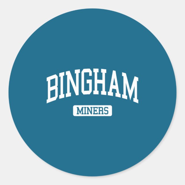 Bingham High School Hs South Classic Round Sticker (Front)