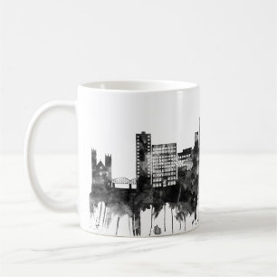 Binghamton New York Skyline BW Coffee Mug
