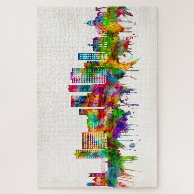 Binghamton New York Skyline Jigsaw Puzzle (Vertical)